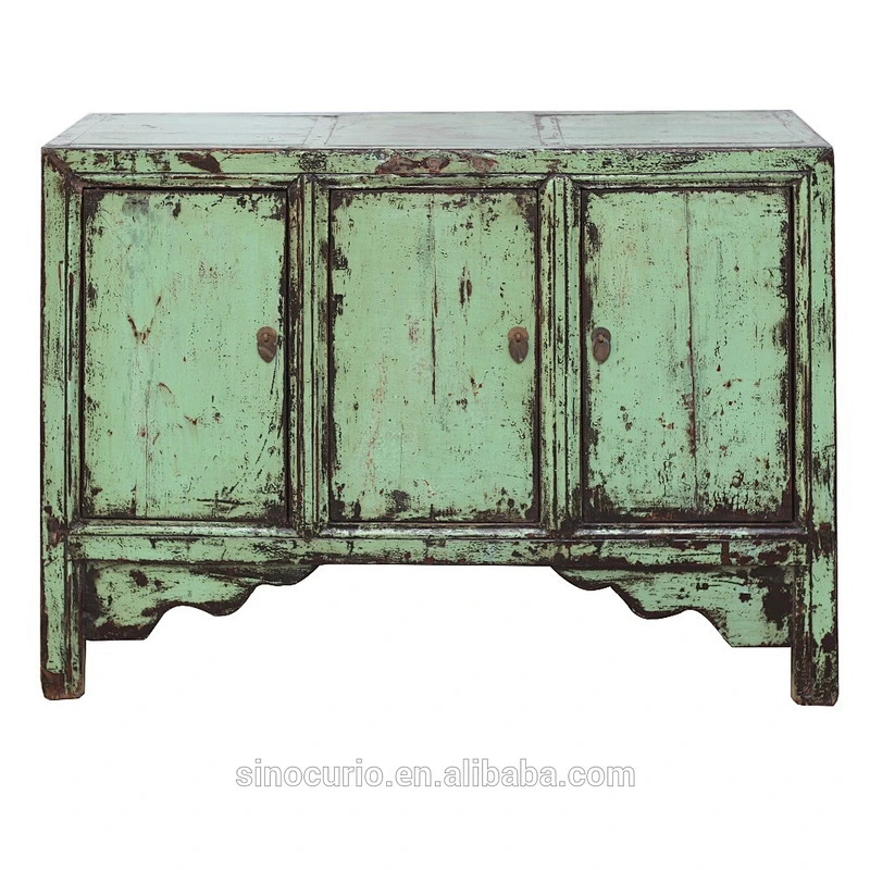 Antique design living room furniture vintage wood painted cabinet