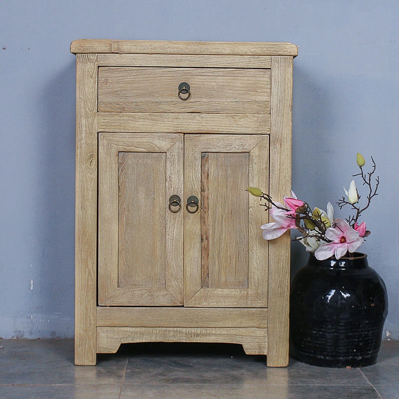 chinese antique restoration elm wood hand crafted cabinet