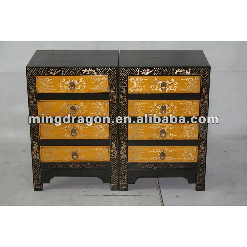 beautiful painted gold drawing bedroom night table/bedstand