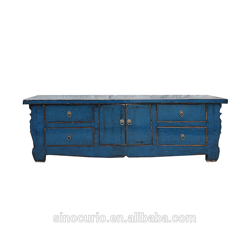 Chinese antique classic reproduction used lacquered tv cabinet stand furniture