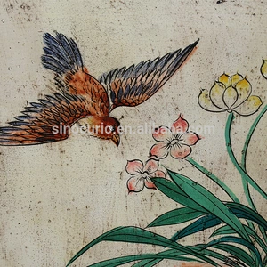 Chinese Antique furniture living room sideboard cabinet hand painting tv cabinet