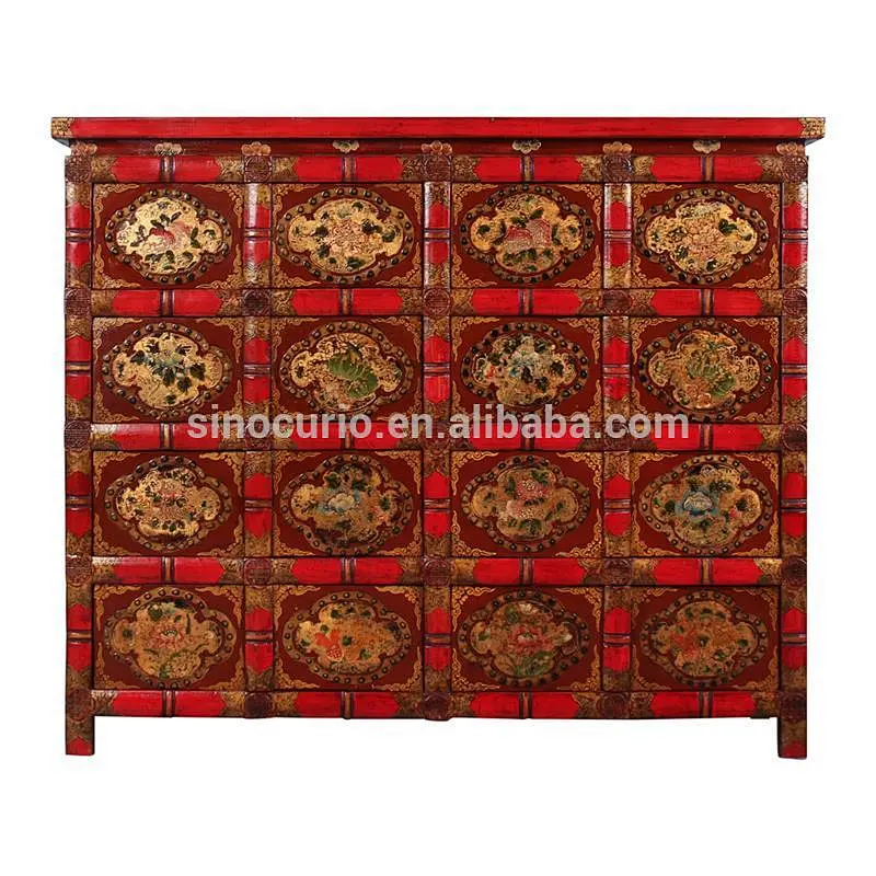 Chinese hand painted furniture antique furniture new tibetan furniture cabinet living room