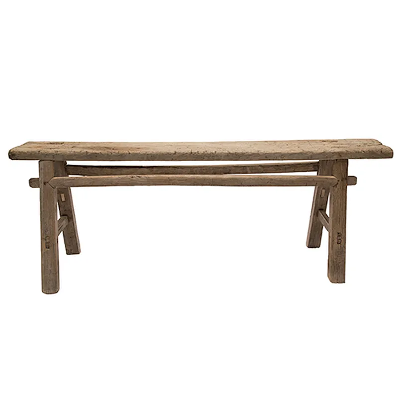 Rustic old natural reclaimed wood bench for wholesale