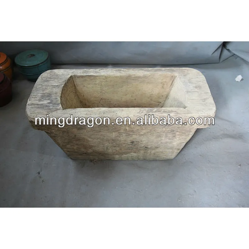 Chinese Antique Outdoor Recycle Woode Horse Manger