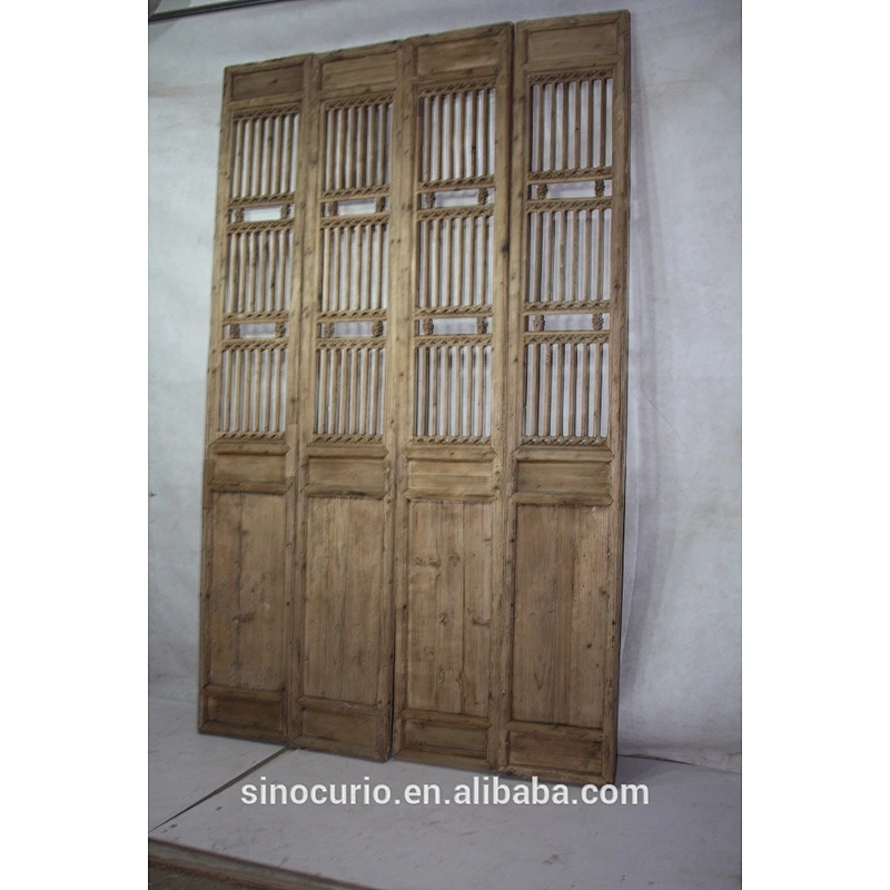 Antique wooden panels Classic Folding Room Divider/Wood screen