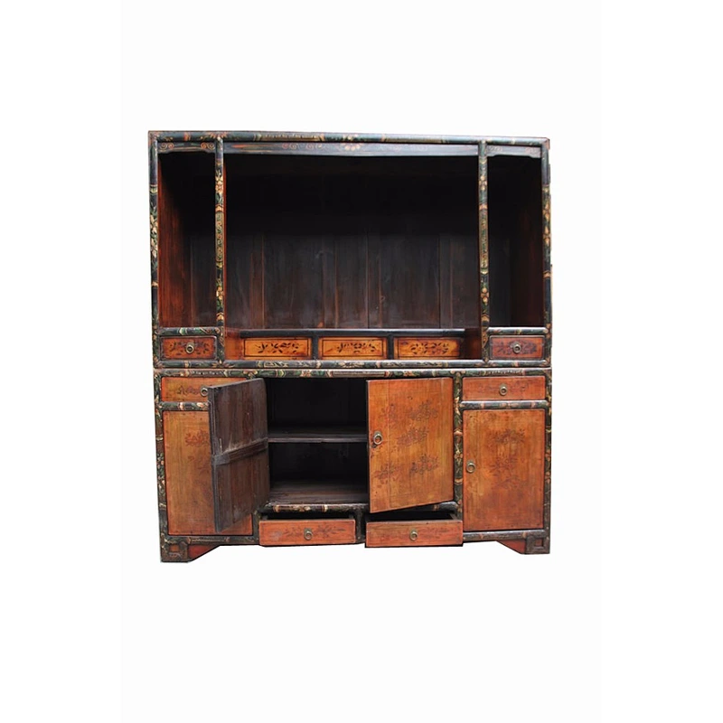 Chinese antique solid wood bookcases, reclaimed book shelf