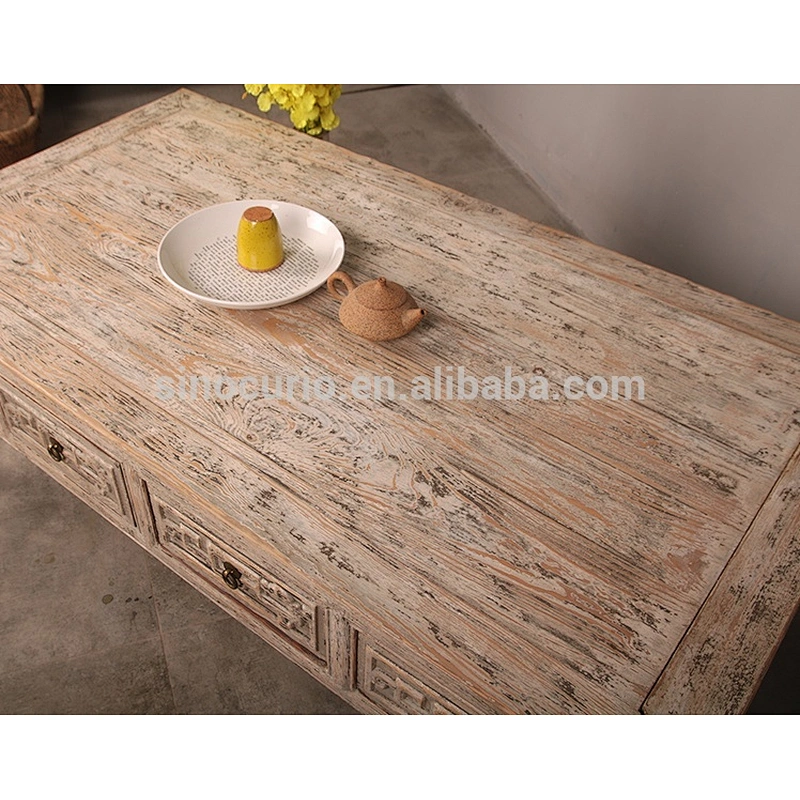 Antique furniture rustic carved coffee table shabby chic coffee table