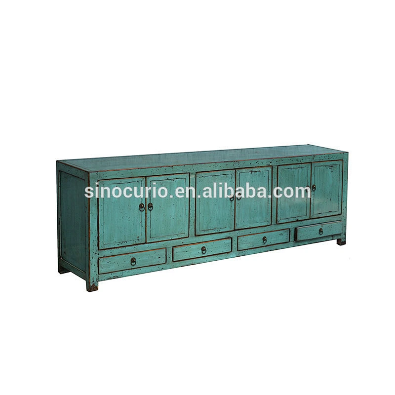Chinese antique reproduction shabby chic furniture television stand