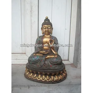 wood standing buddha