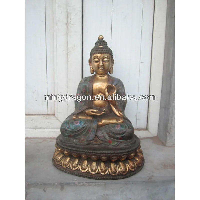 wood standing buddha