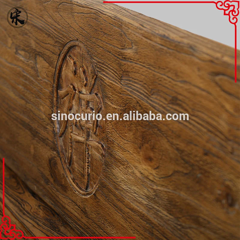 Chinese vintage handmade elmwood Ming Design living room daybed
