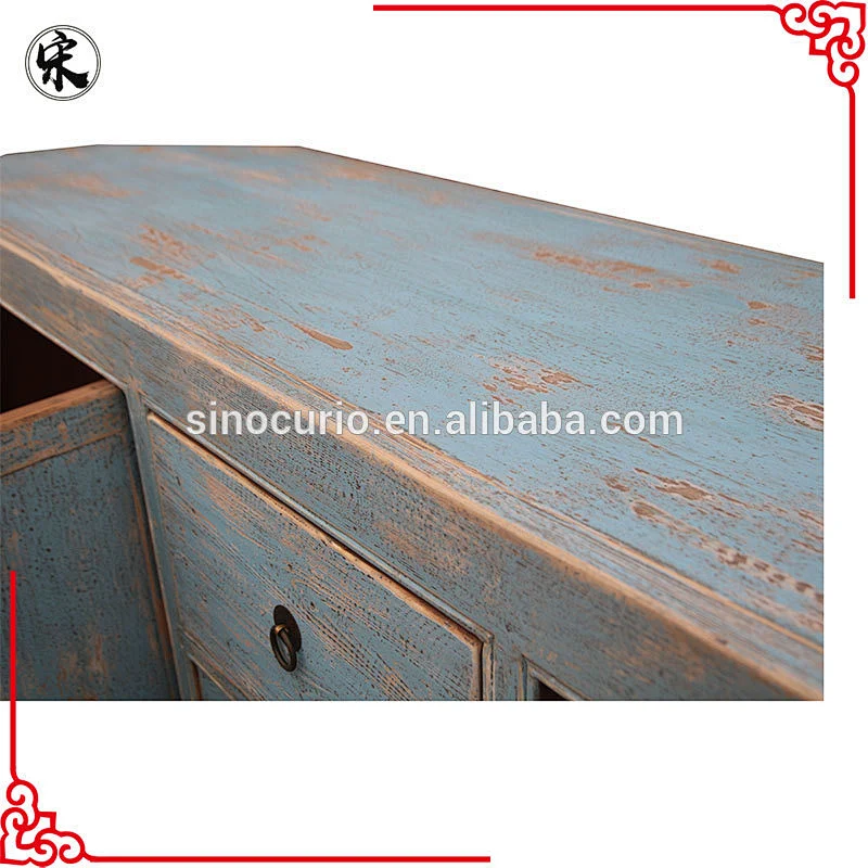 Chinese Antique Shabby Chic Solid Wood Repeoduction Furniture In Living Room