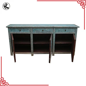 Chinese antique classic distressed sideboard buffet