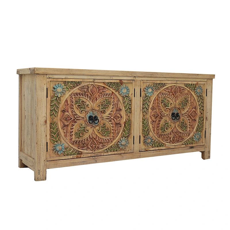 Reclaimed elm natural wood rustic furniture solid wood customized living room furniture