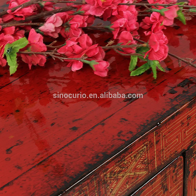 Antique Chinese furniture dinning room sideboard cabinet hand painted