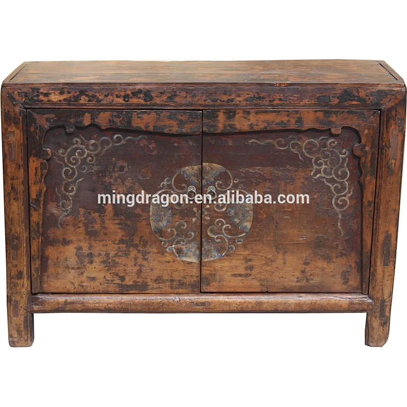 Chinese Antique Mongolia Cabinet Handpainted Wood Cabinet