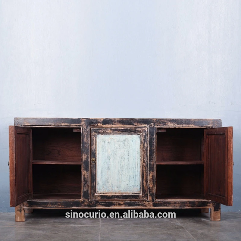 Chinese antique ming style furniture wholesale vintage rustic shabby chic cabinet