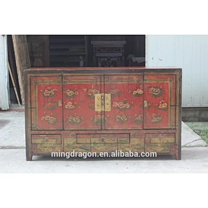 Asian Antiques Hand Painted Dongbei Cabinet