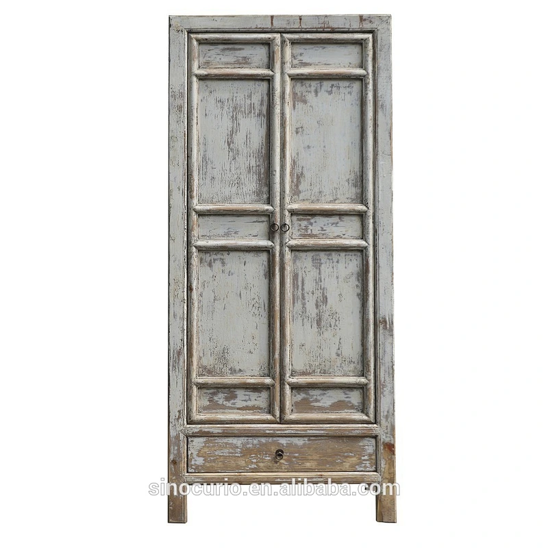 Chinese antique restoration classical shabby chic furniture clothes cabinet wardrobe