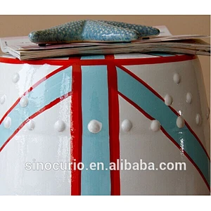 Chinese garden porcelain drum stool