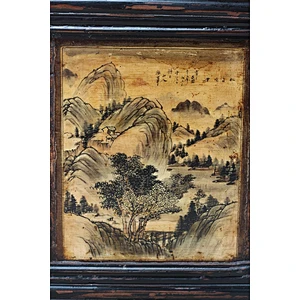 Chinese antique reproduction cabinet oriental painted storage furniture