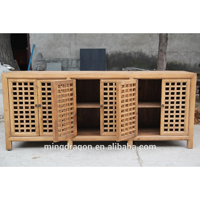 Antique natural solid wood furniture antique living room cabinet