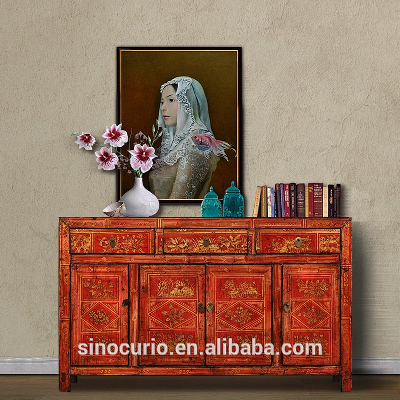 Antique Chinese Painted Dongbei Furniture