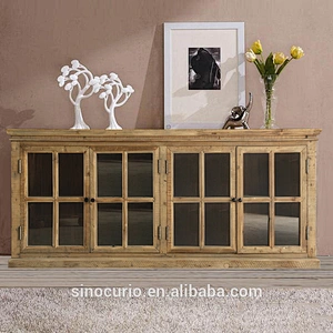 Antique Reproduction Buffet Painted shabby chic Sideboard European Vintage Cupboard French Style Cabinet