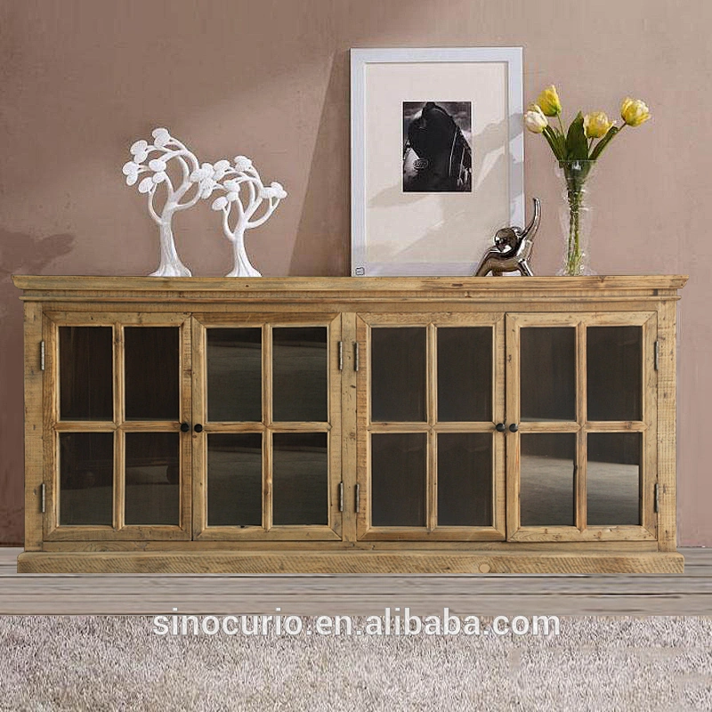 Antique Reproduction Buffet Painted shabby chic Sideboard European Vintage Cupboard French Style Cabinet