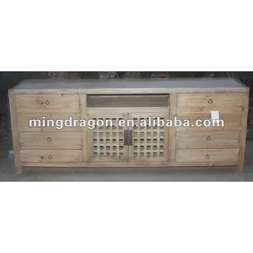 eight drawer two door TV cabinet
