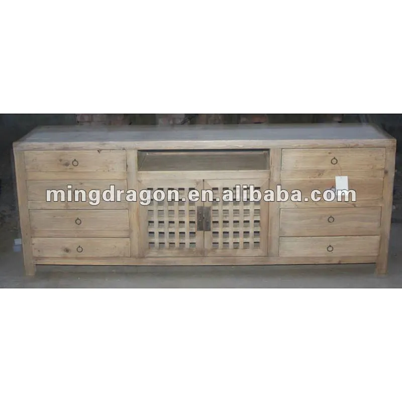 eight drawer two door TV cabinet