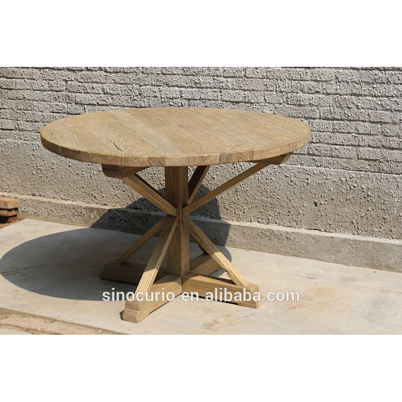 Vintage handmade durable round Boat wood dining table oval solid wood dining table