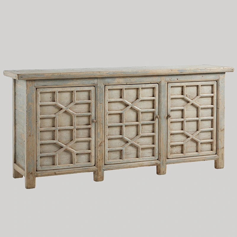 Chinese rustic oriental furniture classic style distressed Shabby Chic sideboard