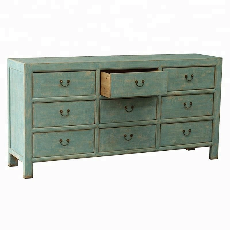 Chinese furniture antique cabinet vintage distressed chest drawer