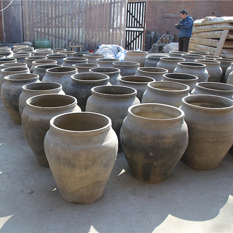 wholesale real antique black clay pot