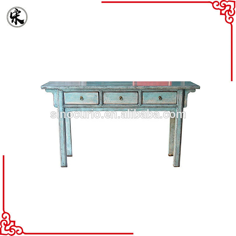 Chinese vintage reproduction solid wood furniture-hall console table