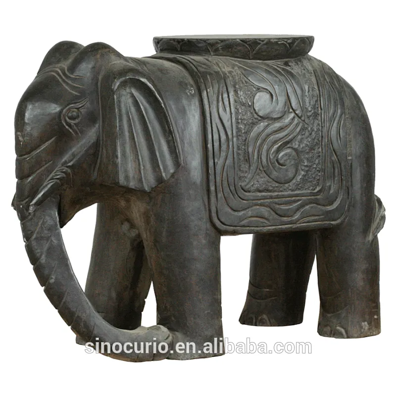 Antique asian chinese stone elephant carving stone sculptures