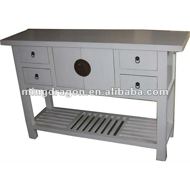 chinese antique four drawer two door console table