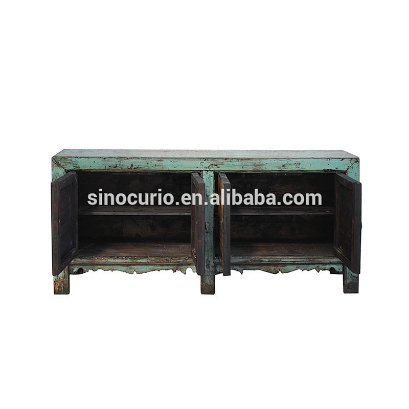 living room Chinese antique vintage furniture painted antique sideboard cabinet