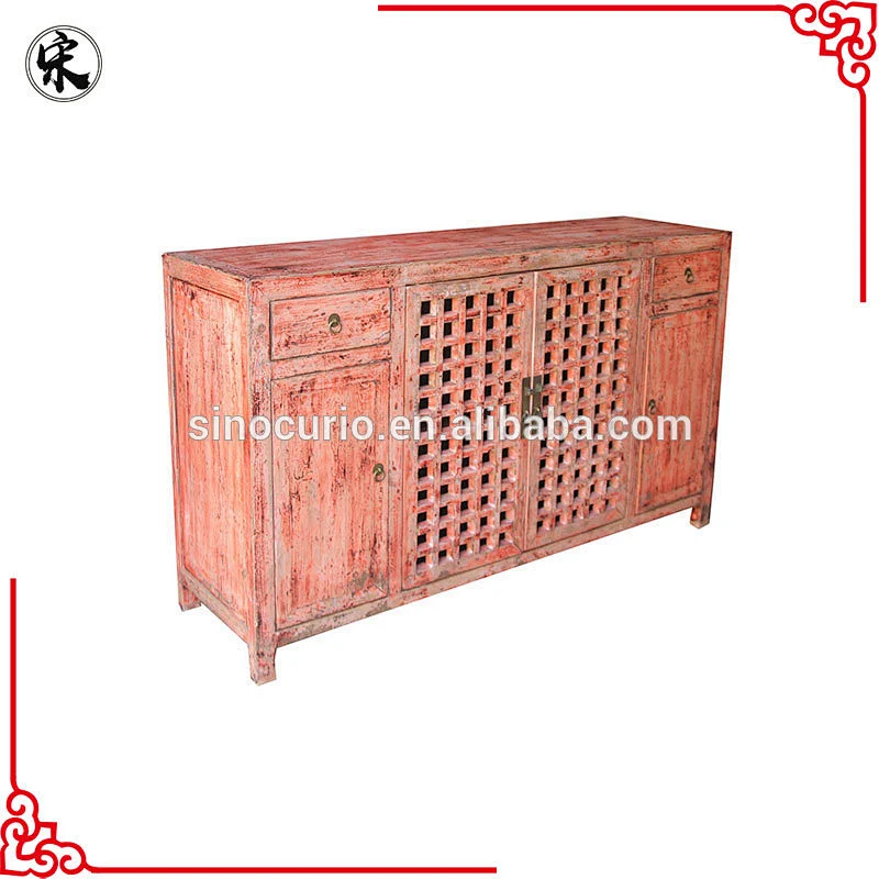 Chinese old classical rustic furniture- reproduction shabby chic cabinet