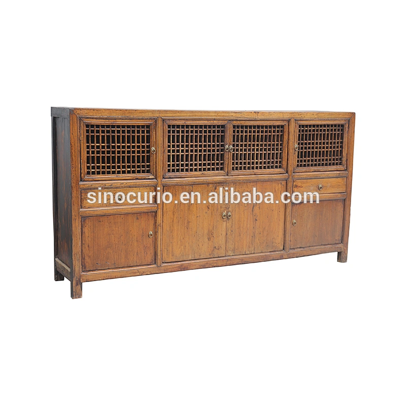 Chinese rustic wood antique furniture/sideboard cabinet
