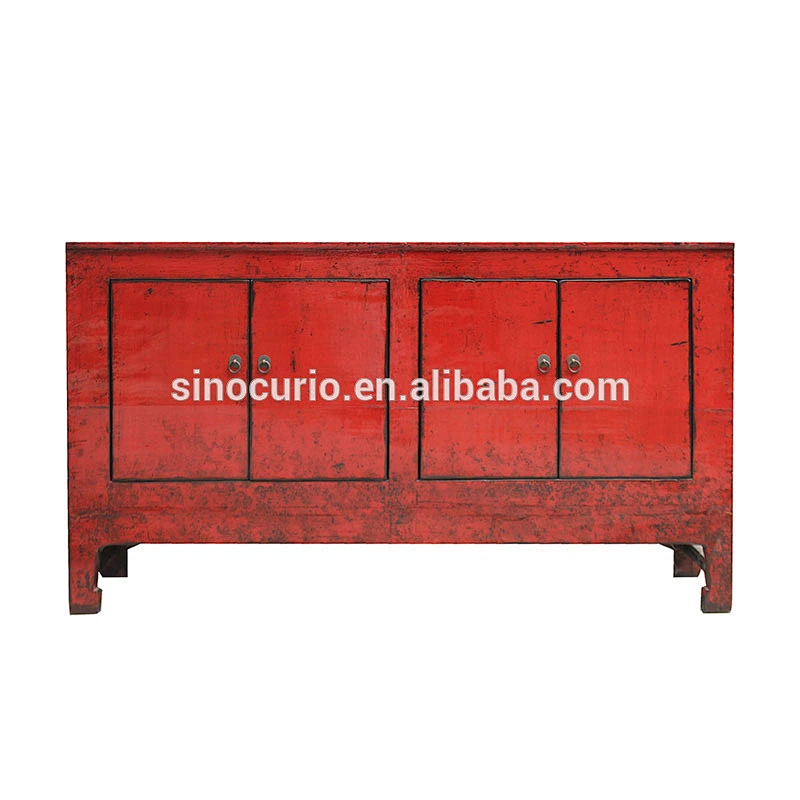 Asian red Chinese sideboard furniture classic sideboards media cabinet