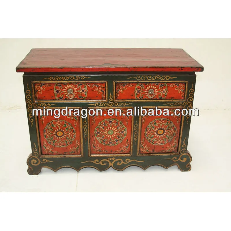 Chinese antique wooden Tibet cabinet