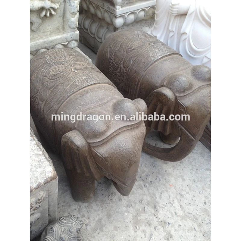 Antique garden decoration animal statue stone elephant