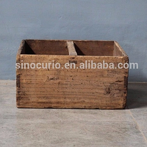 Chinese antique accessory wood bucket wooden flower basket