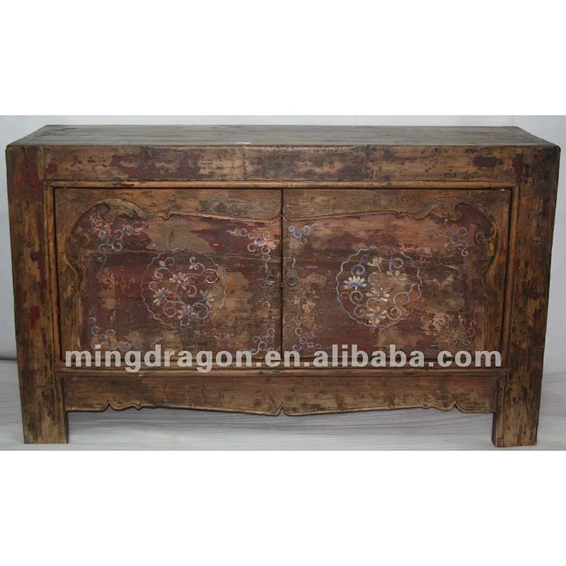 Chinese antique furniture pine Mongolia Cabinet