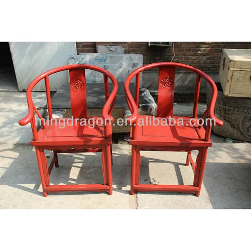 commercial furniture, antique pine wood red chair