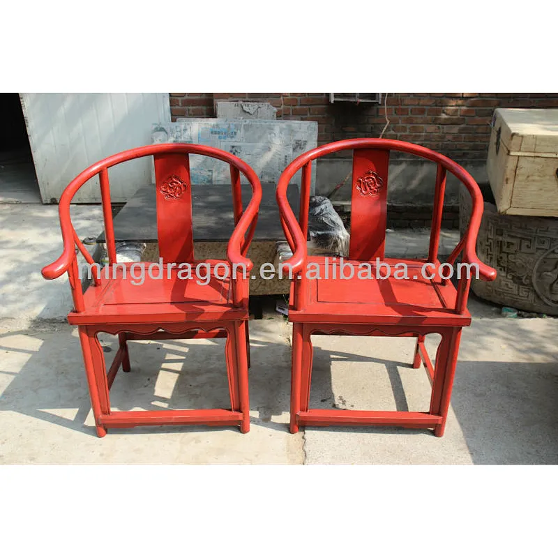 commercial furniture, antique pine wood red chair