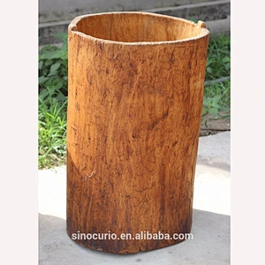 Chinese Vintage Wholesale Bucket Rustic Antique Retro garden wooden bucket