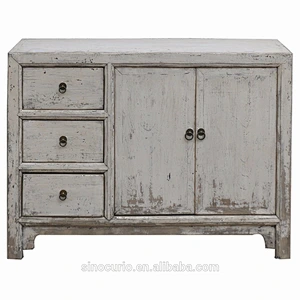 2018 Chinese Beijing Antique Shabby Chic White Furniture